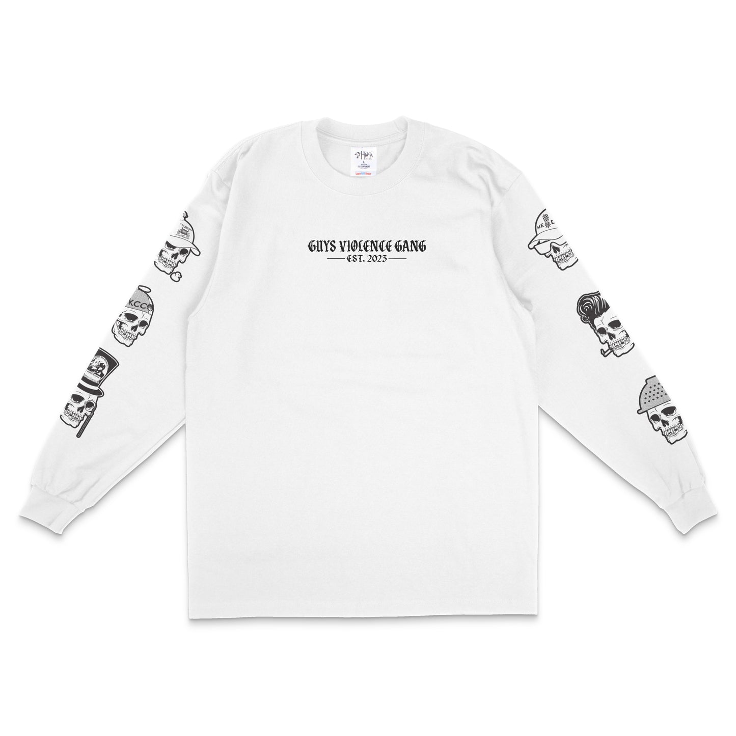 Violence Gang Long Sleeve Tee - White